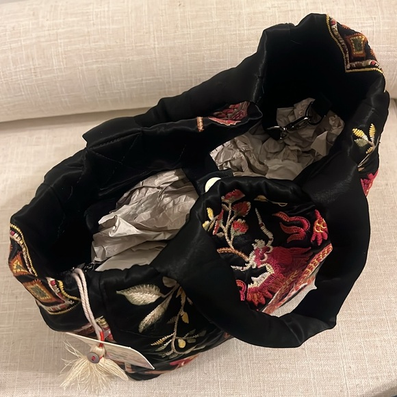 Johnny Was | Lilith Quilted Satin Tote NWT - Picture 7 of 10